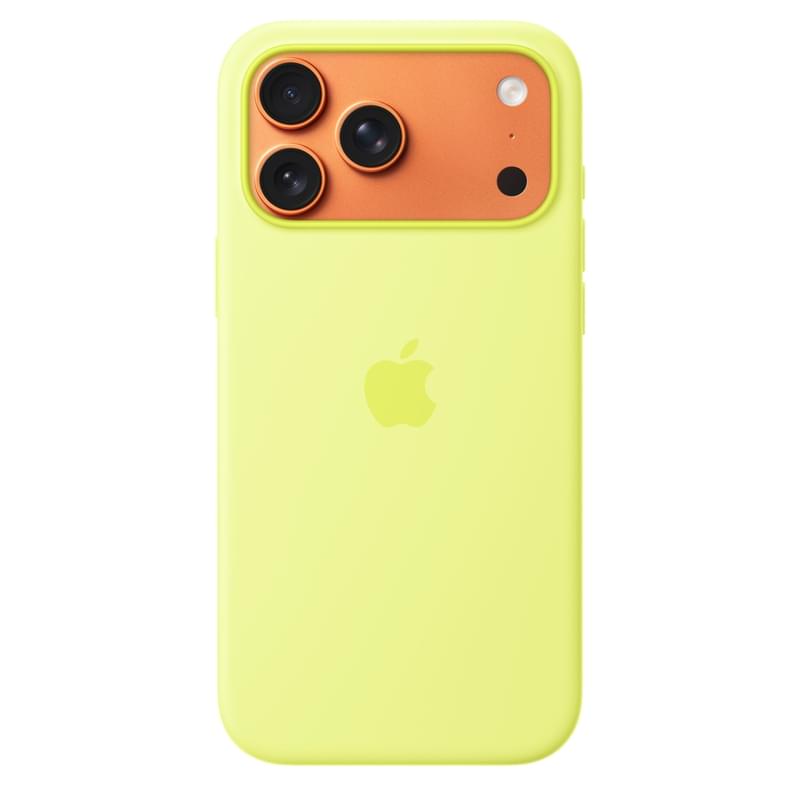 IPhone 17 Pro Max Silicone Case with MagSafe – Neon Yellow (MGFM4ZM/A) арналған тысқабы - фото #1, Technodom.kz