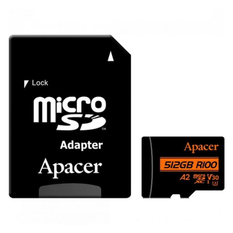 MicroSDXC 512GB Apacer (AP512GMCSX10U8-R) жад картасы - фото #0, Technodom.kz