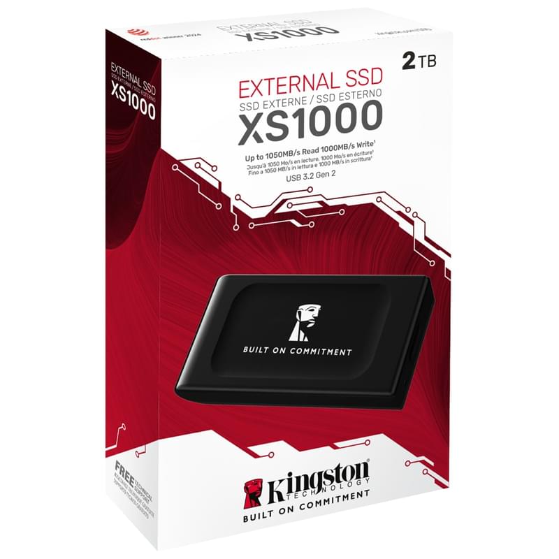 Сыртқы SSD 2TB Kingston SXS1000 USB-A 3.2 Black (SXS1000/2000GA) - фото #2, Technodom.kz