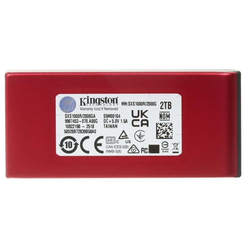 Внешний SSD 2TB Kingston SXS1000R USB-A 3.2 Red (SXS1000R/2000GA) - фото #2, Technodom.kz