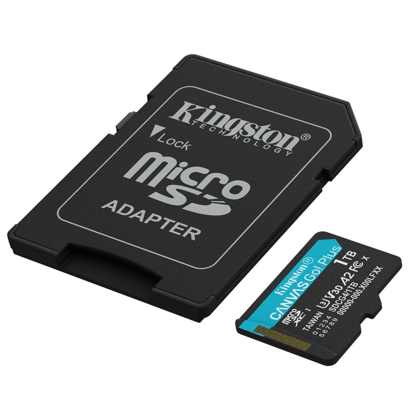 Карта памяти MicroSD 1TB Kingston Canvas Go, Class 10 + SD Adapter (SDCG4/1TB) - фото #1, Technodom.kz