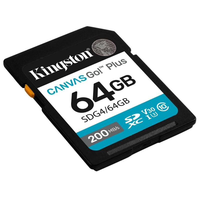 Карта памяти SD 64GB Kingston Canvas Go, Class 10 (SDG4/64GB) - фото #1, Technodom.kz