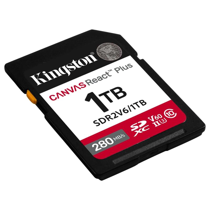 Карта памяти SD 1TB Kingston Canvas React Plus, UHS-II (SDR2V6/1TB) - фото #1, Technodom.kz