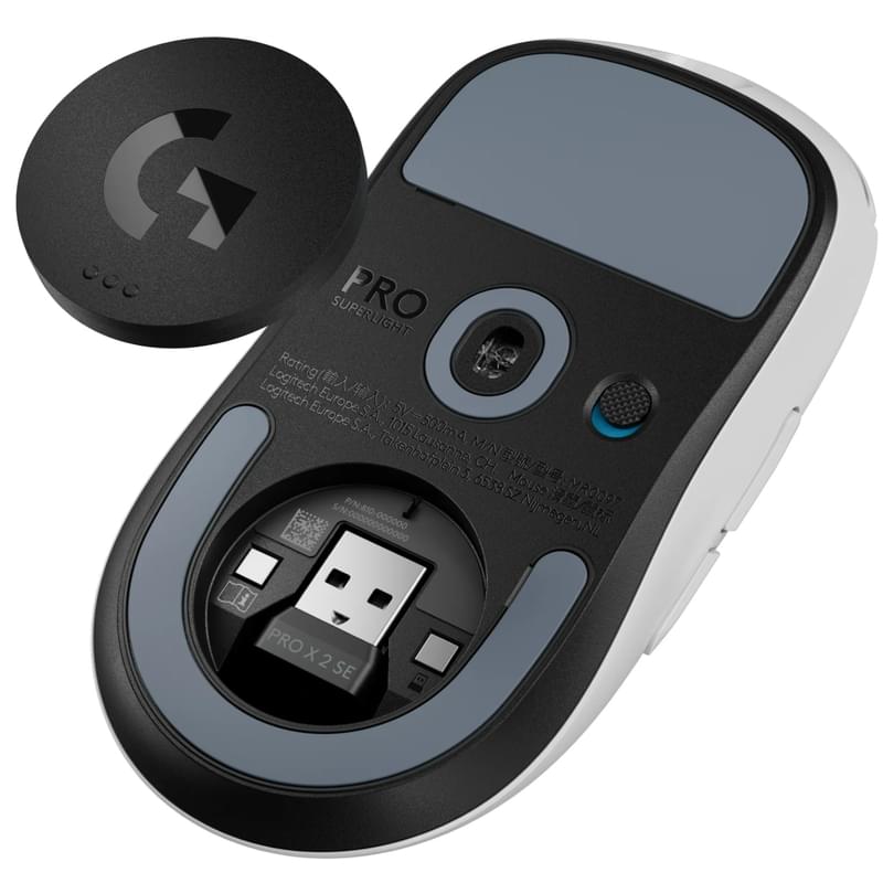Игровая мышь беспроводная Logitech PRO X SUPERLIGHT 2 SE, White (910-007556) - фото #5, Technodom.kz