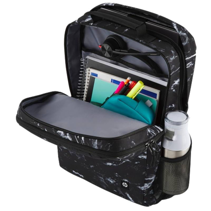 Рюкзак для ноутбука 16" HP Campus XL, Marble black (7J592AA) - фото #2, Technodom.kz