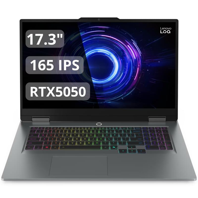 Ойын ноутбугы 17,3'' Lenovo LOQ 17IRX10 (Ci7 13650HX-24-1-RTX5050 8-D) (83JH003LRK) - фото #0, Technodom.kz