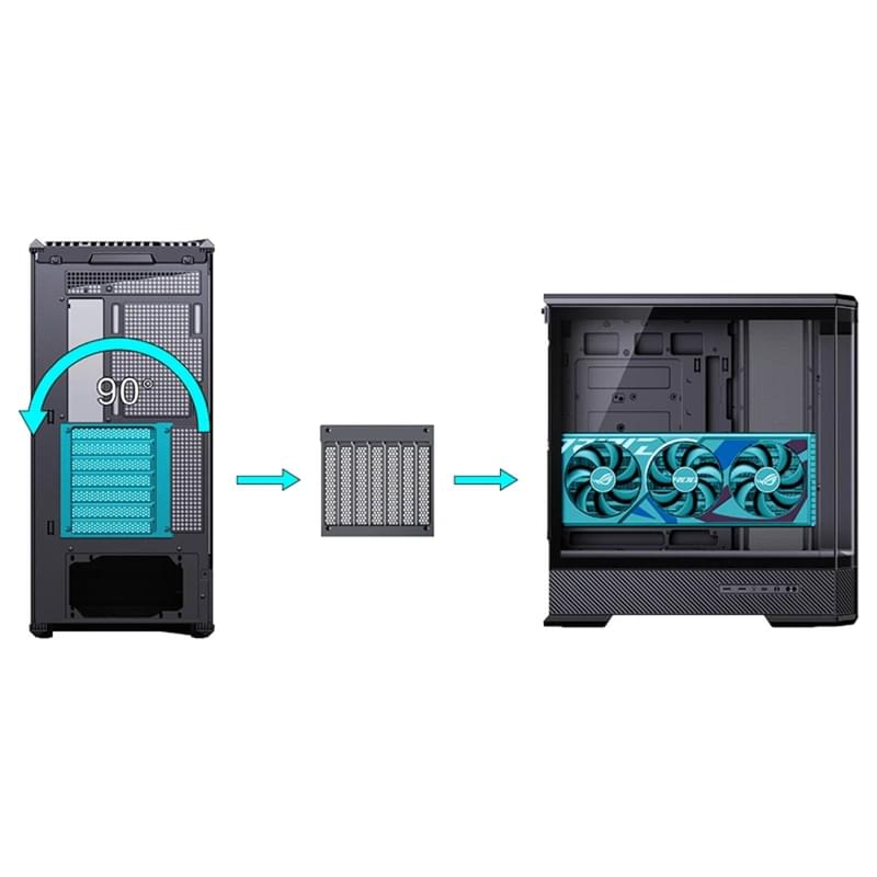 Кейс Jonsbo D400 MidTower, window, Black mATX [D400 Black] - фото #4, Technodom.kz