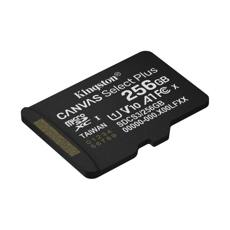 Жад картасы, Kingston, SDCS3/256GBSP, MicroSDXC 256GB, Canvas Select Plus, A1, U1, V10, SD адаптері жоқ - фото #1, Technodom.kz Жад картасы, Kingston, SDCS3/256GBSP, MicroSDXC 256GB, Canvas Select Plus, A1, U1, V10, SD адаптері жоқ - фото #1, Technodom.kz
