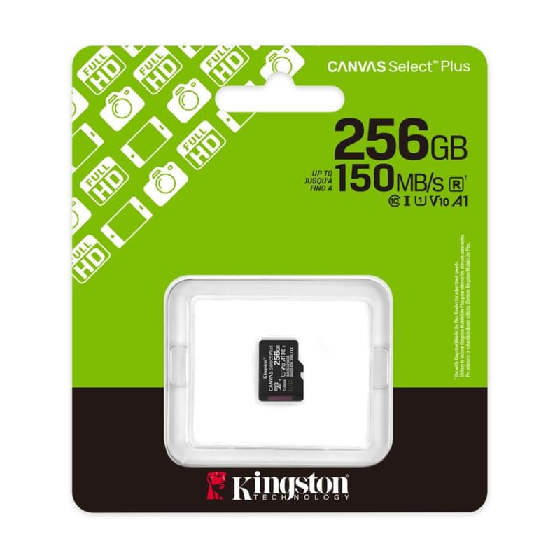 Жад картасы, Kingston, SDCS3/256GBSP, MicroSDXC 256GB, Canvas Select Plus, A1, U1, V10, SD адаптері жоқ - фото #2, Technodom.kz Жад картасы, Kingston, SDCS3/256GBSP, MicroSDXC 256GB, Canvas Select Plus, A1, U1, V10, SD адаптері жоқ - фото #2, Technodom.kz