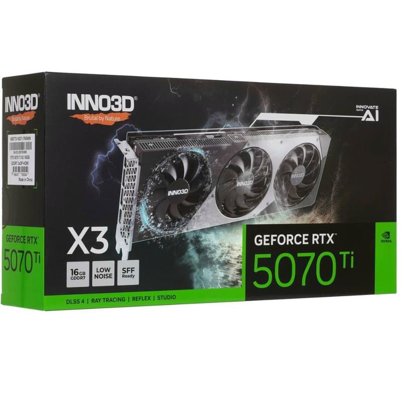 Видеокарта INNO3D RTX 5070 Ti X3 16G 256bit/G7 (HDMI+3DP)[N507T3-16D7-176068N] - фото #8, Technodom.kz