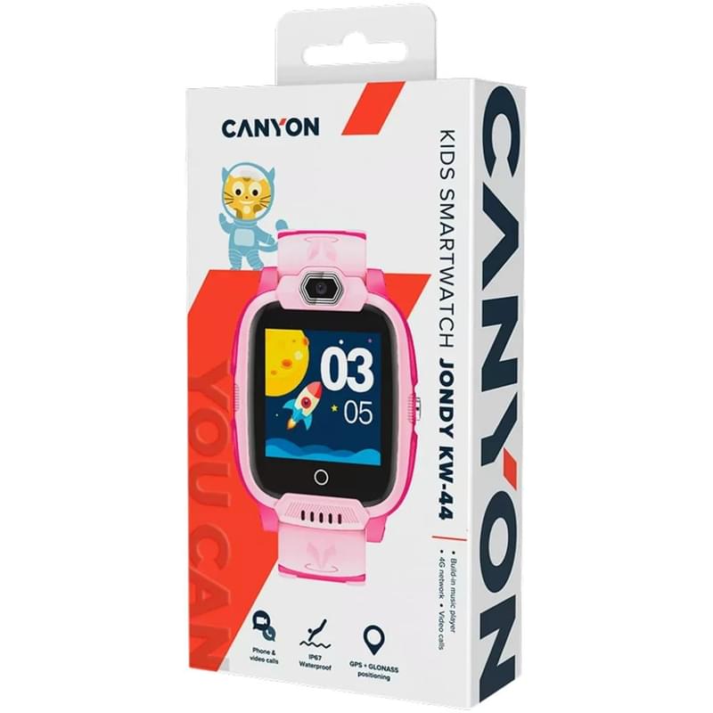 Детские смарт-часы CANYON Jondy KW-44 4G Camera GPS Music Pink (CNE-KW44PP) - фото #3, Technodom.kz Детские смарт-часы CANYON Jondy KW-44 4G Camera GPS Music Pink (CNE-KW44PP) - фото #3, Technodom.kz
