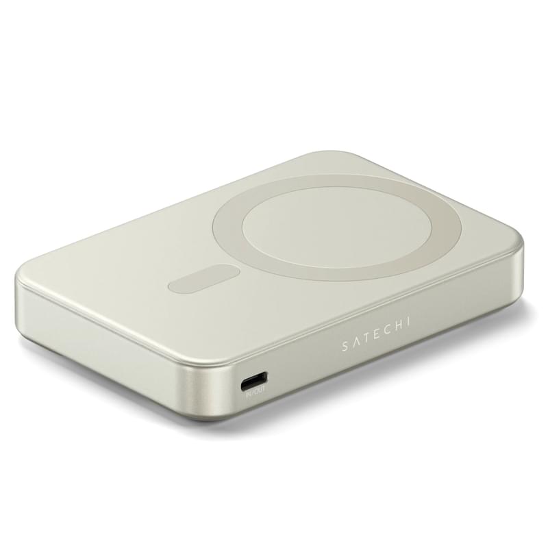 Магнитное зарядное устройство с подставкой Satechi Qi2 10000mAh, Светлый бежевый (ST-B10Q2SW) - фото #1, Technodom.kz