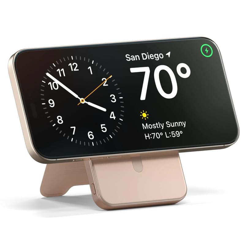 Тірегі бар магнитті зарядтау құрылғысы Satechi Qi2 5000mAh, Ашық қызғылт (ST-B5Q2SR) - фото #4, Technodom.kz