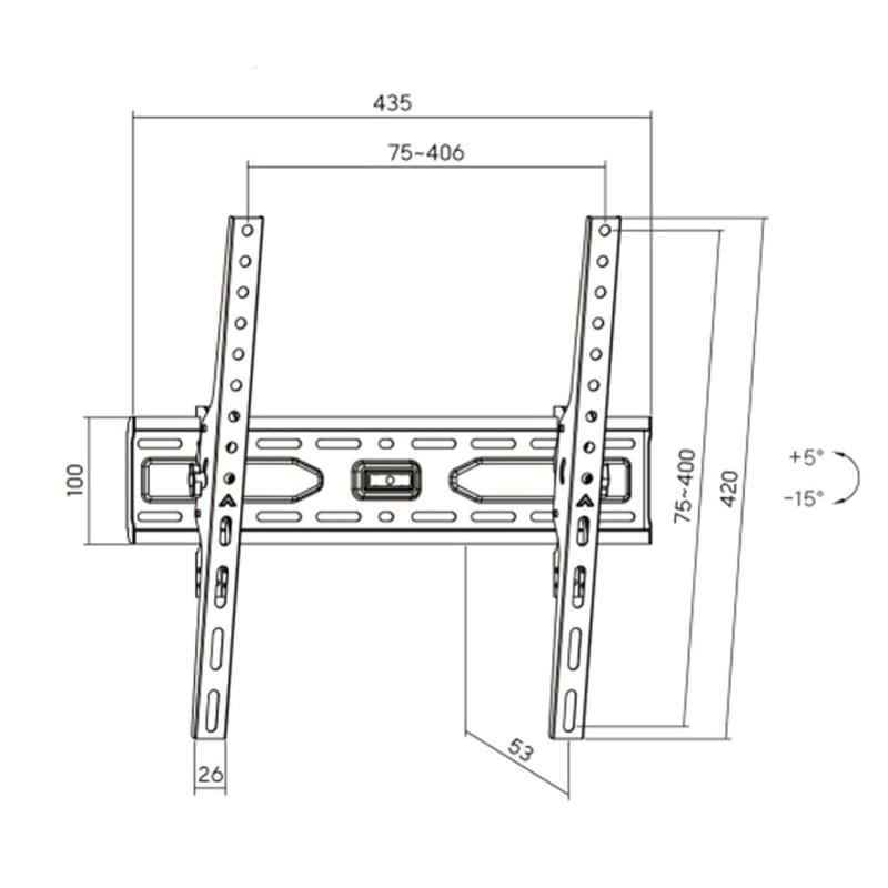 Кронштейн для ТВ и мониторов Brateck 32"-75" KL36-44T, макс.нагр 45 кг, 32"-75", уг.накл.15°, Black - фото #1, Technodom.kz Кронштейн для ТВ и мониторов Brateck 32"-75" KL36-44T, макс.нагр 45 кг, 32"-75", уг.накл.15°, Black - фото #1, Technodom.kz