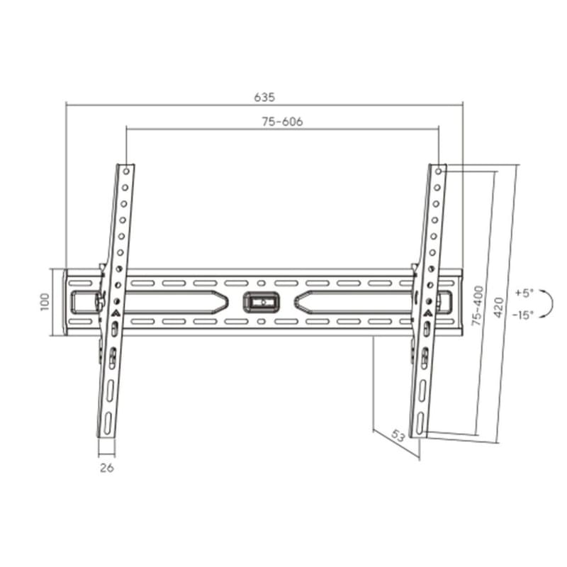 Кронштейн для ТВ и мониторов Brateck 37"-86" KL36-46T, макс.нагр 45 кг, уг.накл.15°, Black - фото #1, Technodom.kz Кронштейн для ТВ и мониторов Brateck 37"-86" KL36-46T, макс.нагр 45 кг, уг.накл.15°, Black - фото #1, Technodom.kz