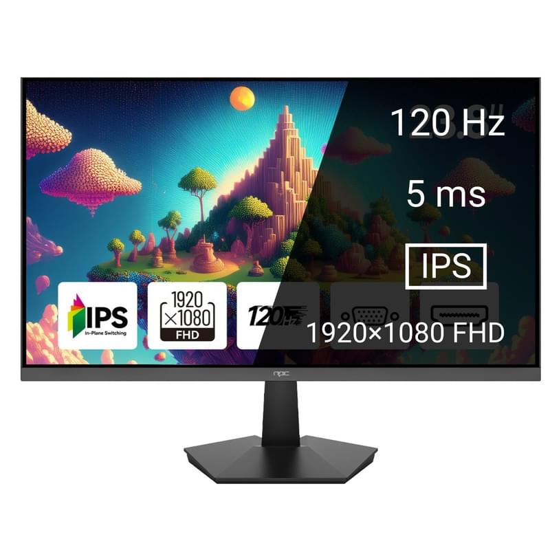 Монитор 23,8" NPC MF2408-A 1920x1080 16:9 IPS 100ГЦ (HDMI+VGA) Black - фото #0, Technodom.kz
