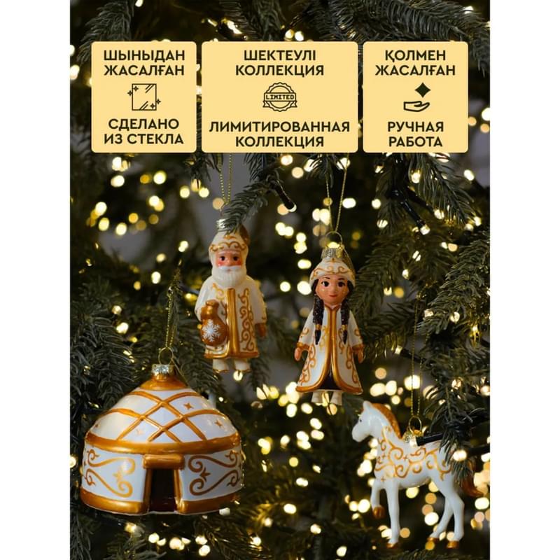 Набор елочных украшений 4 пр. Mereke "Qazaq Ertegi №4" - фото #1, Technodom.kz