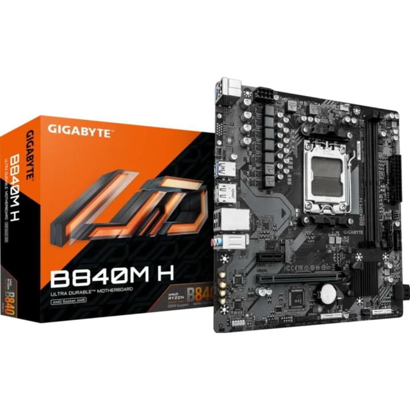 Gigabyte B840M H AM5 2DDR5 PCI-E 2x16 (HDMI+DP) ATX аналық платасы - фото #0, Technodom.kz