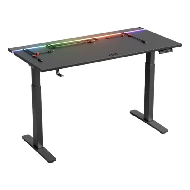 1STPLAYER FAST-1470-RGB-BK ойын компьютерлік үстелі, Black - фото #0, Technodom.kz