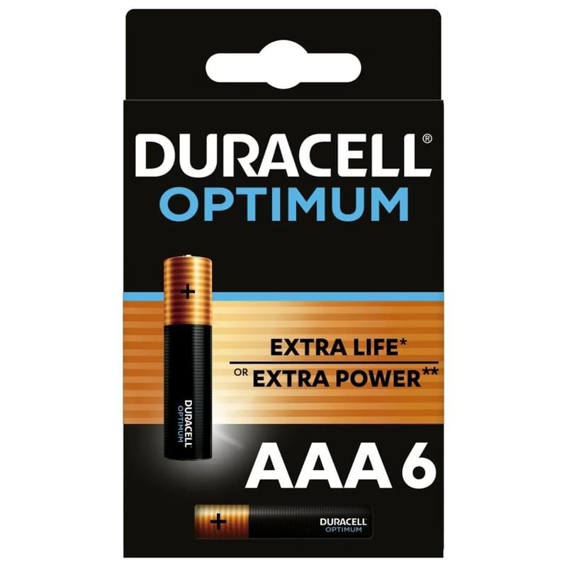 Батарейка AAA 6шт Duracell Optimum (DU0012) - фото #0, Technodom.kz