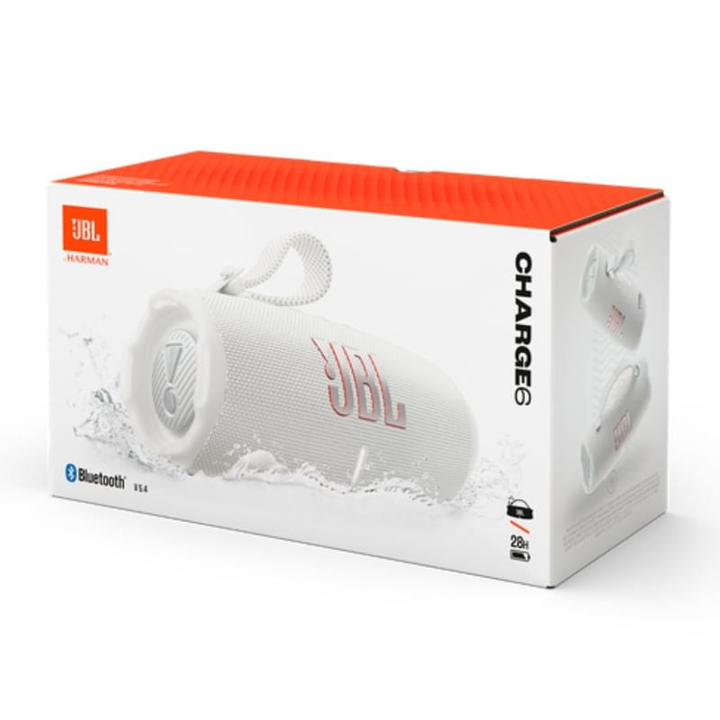Портативная колонка JBL Charge 6 White (JBLCHARGE6WHT) - фото #1, Technodom.kz