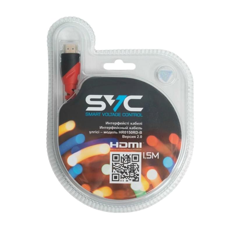 Интерфейсный кабель HDMI-HDMI SVC HR0150RD-B, 30В, Красный, Блистер, 1.5 м - фото #0, Technodom.kz Интерфейсный кабель HDMI-HDMI SVC HR0150RD-B, 30В, Красный, Блистер, 1.5 м - фото #0, Technodom.kz