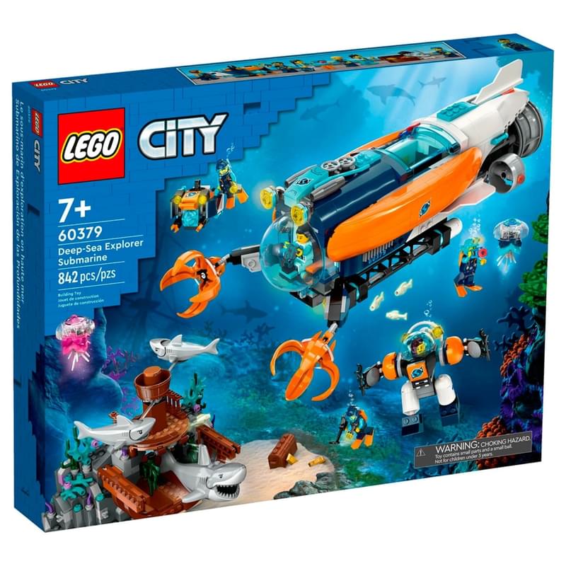 LEGO City Deep Sea Research Submarine конструкторы (LEGO 60379) - фото #0, Technodom.kz