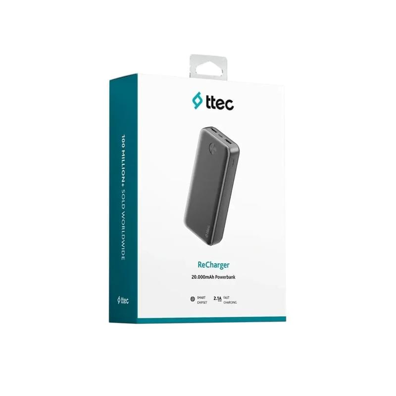 TTEC Power bank 20.000mAh Black (2BB267S) сыртқы аккумуляторы - фото #7, Technodom.kz