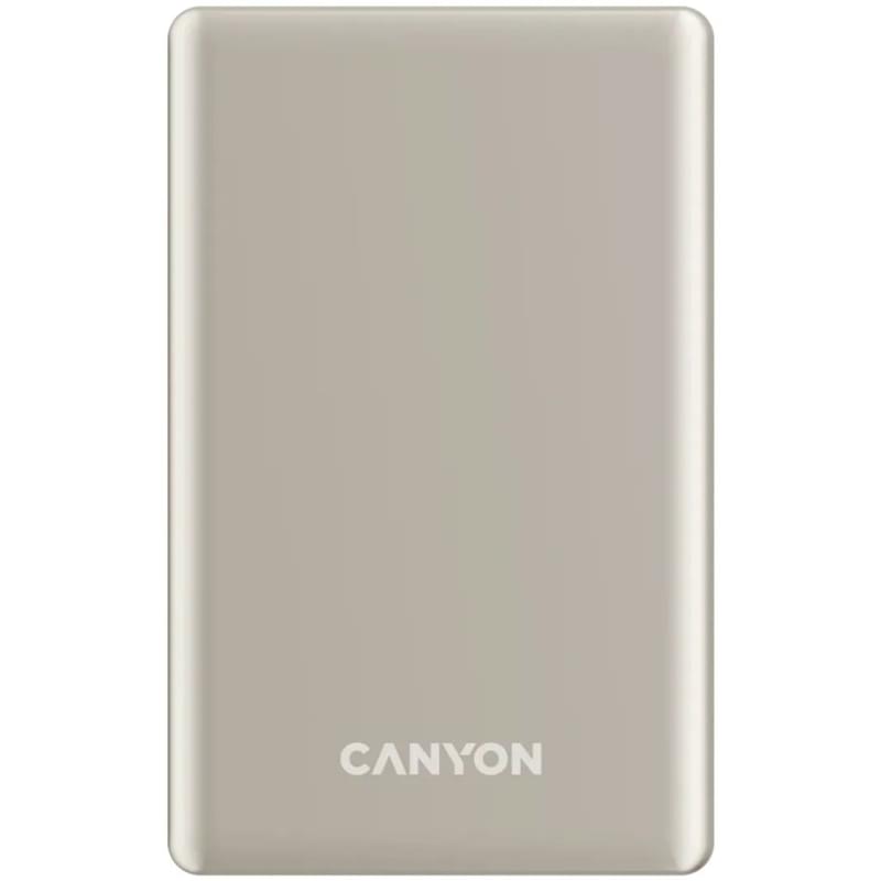 Внешний аккумулятор Canyon Power bank slim Magsafe 5000 mAh (CNS-CPB505BE), Beige - фото #1, Technodom.kz