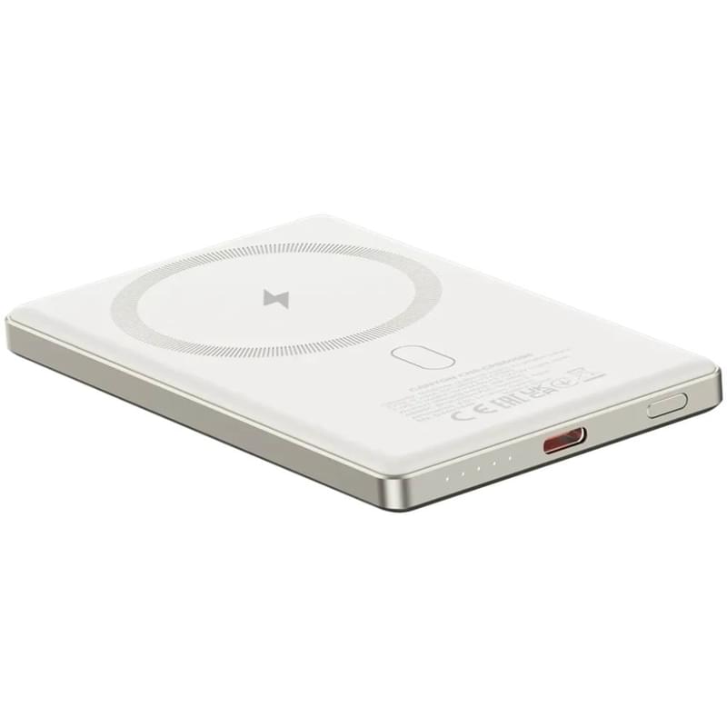 Внешний аккумулятор Canyon Power bank slim Magsafe 5000 mAh (CNS-CPB505BE), Beige - фото #4, Technodom.kz