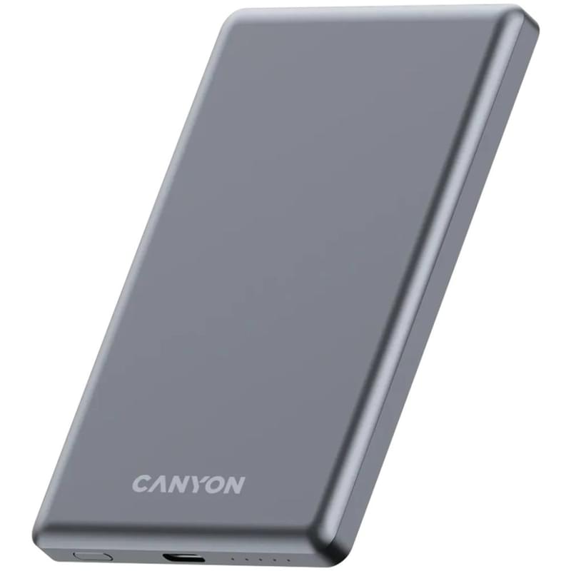Внешний аккумулятор Canyon Power bank slim Magsafe 5000 mAh (CNS-CPB505DG), Grey - фото #2, Technodom.kz Внешний аккумулятор Canyon Power bank slim Magsafe 5000 mAh (CNS-CPB505DG), Grey - фото #2, Technodom.kz