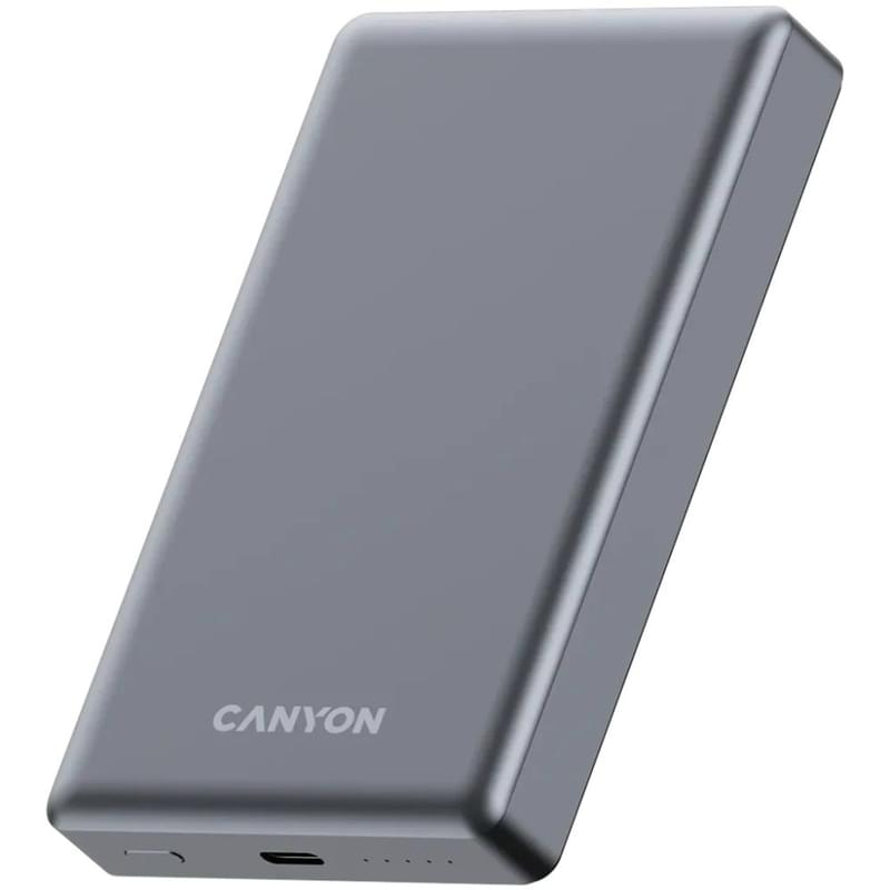 Внешний аккумулятор Canyon Power bank slim Magsafe 10000 mAh (CNS-CPB510DG), Grey - фото #2, Technodom.kz