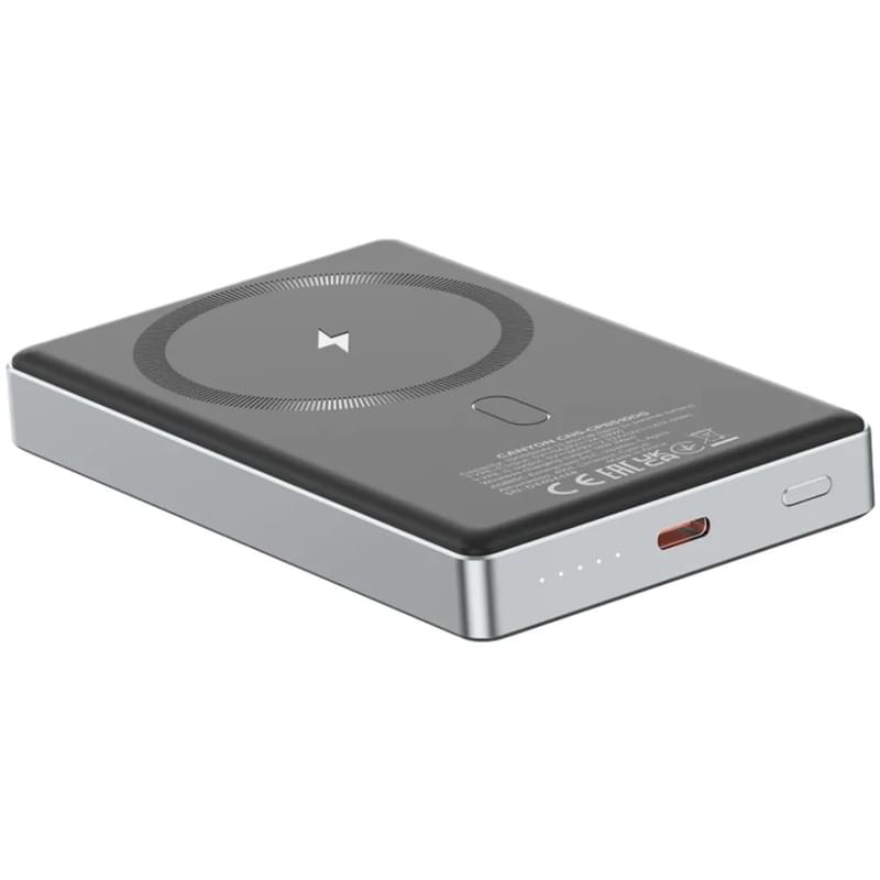 Внешний аккумулятор Canyon Power bank slim Magsafe 10000 mAh (CNS-CPB510DG), Grey - фото #4, Technodom.kz