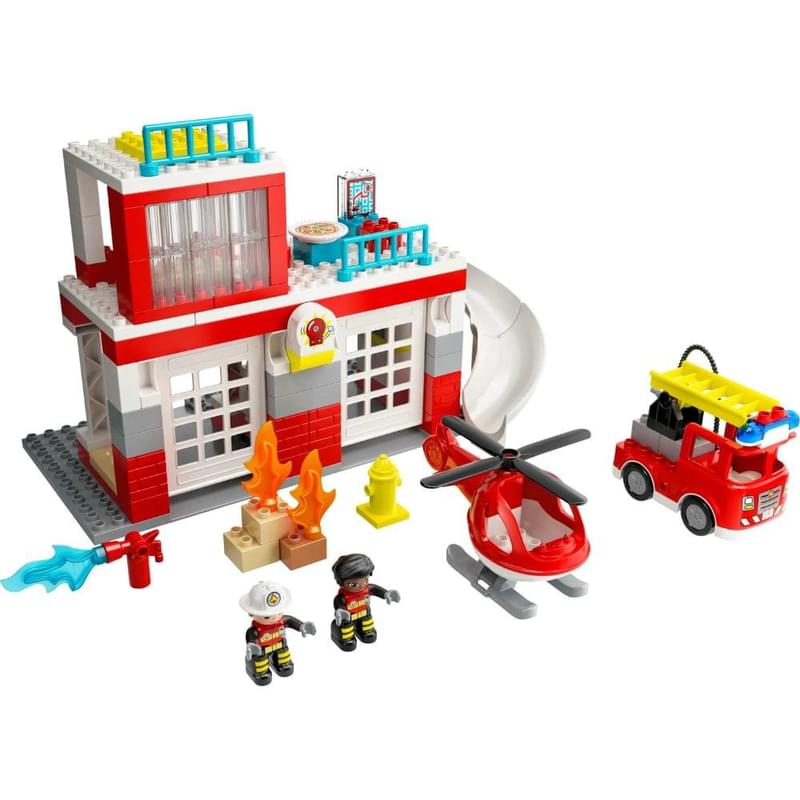 LEGO DUPLO Fire Station and Helicopter Set конструкторы (LEGO 10970) - фото #0, Technodom.kz