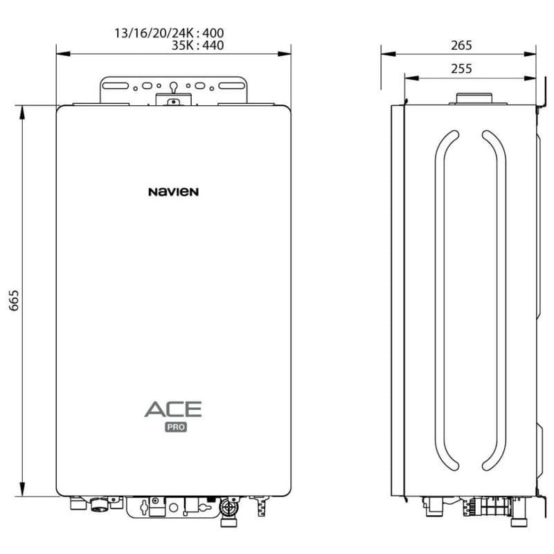 Газовый котел Navien Ace Pro 30k+Дымоход - фото #3, Technodom.kz
