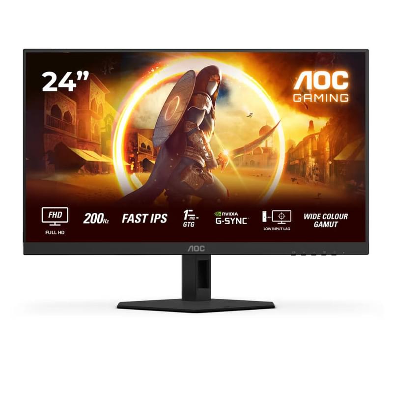 Монитор Игровой 23,8" AOC 24G4HRE 1920x1080 16:9 IPS 200ГЦ (2HDMI+DP) Black - фото #0, Technodom.kz