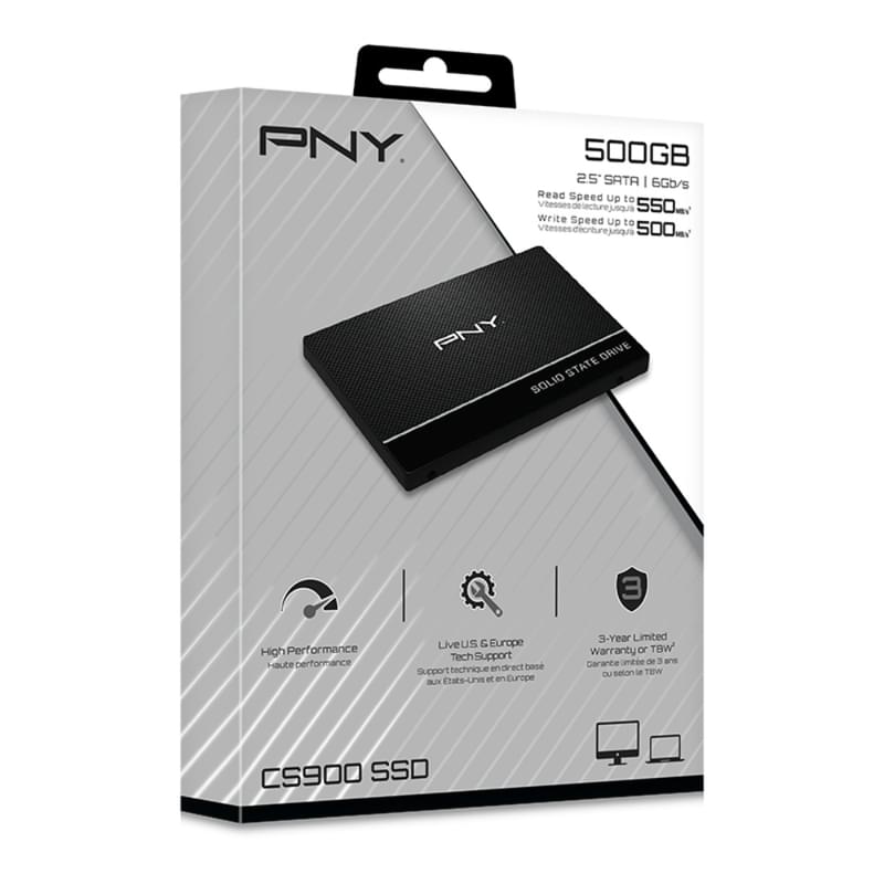 Внутренний SSD 2.5" 7мм 500GB PNY CS900 SATA-III 3D TLC [SSD7CS900-500-RB] - фото #1, Technodom.kz