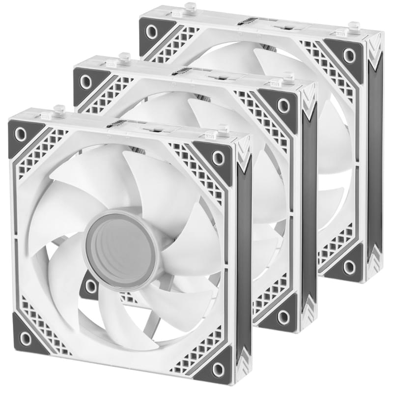 Комплект вентиляторов 2E Gaming Air Cool ACF120MB-ARGB, 3x120мм, White - фото #3, Technodom.kz