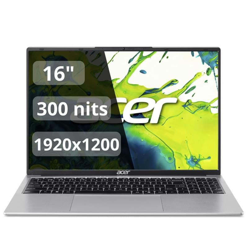Ноутбук Acer Aspire Lite AL16-54P-35CF Ci3 1305U / 8ГБ / SSD256 / 16 / DOS / (NX.JN0ER.001) - фото #0, Technodom.kz