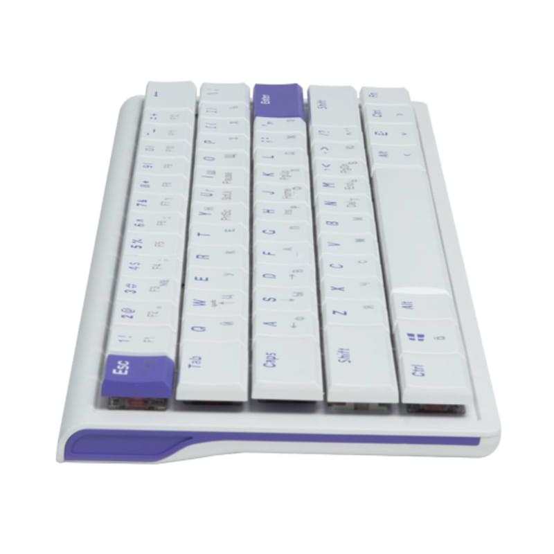 Клавиатура, Ajazz, NKL61/Low/White, NKL61, Игровая, Механическая, 60%, Low Profile Switch, Проводная, USB, Анг/Рус, Белый - фото #2, Technodom.kz