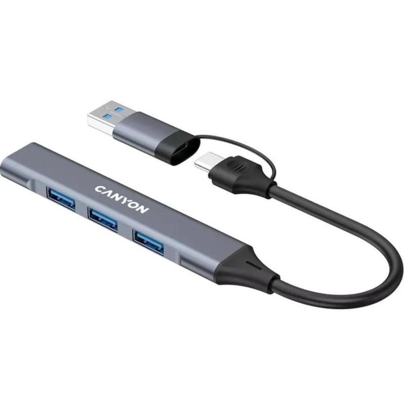 Мультипортовый адаптер CANYON 4in1, Grey (CNS-TDS02G) - фото #3, Technodom.kz Мультипортовый адаптер CANYON 4in1, Grey (CNS-TDS02G) - фото #3, Technodom.kz