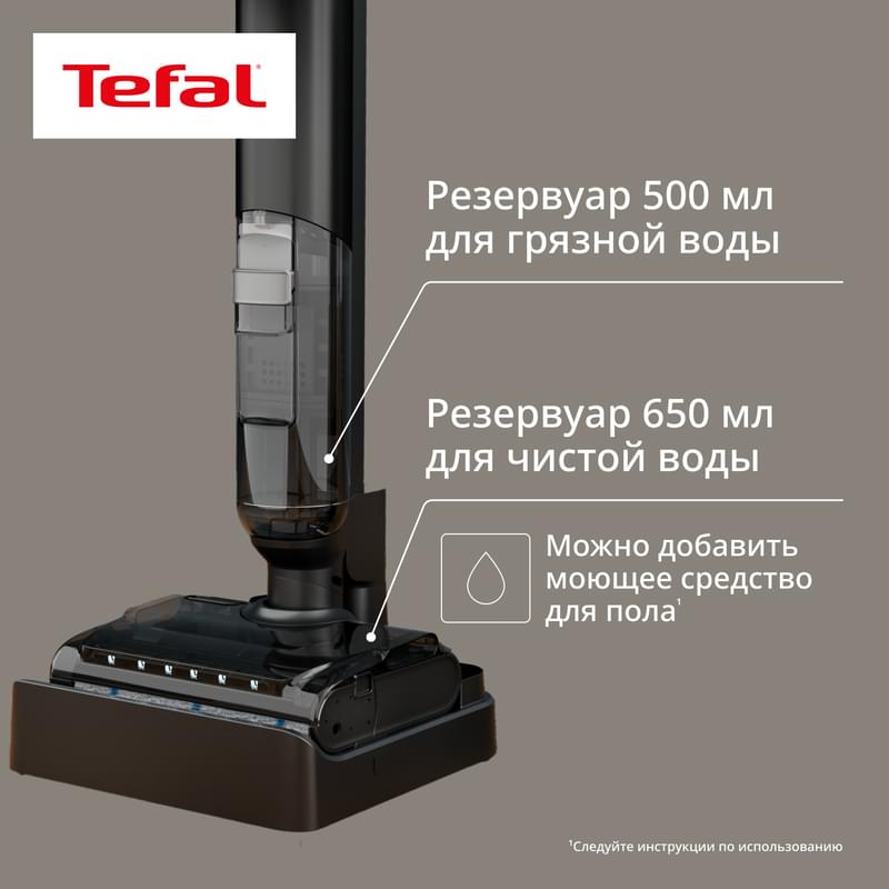 Вертикальный моющий пылесос X-Clean7 Tefal GF-5736F4 - фото #6, Technodom.kz