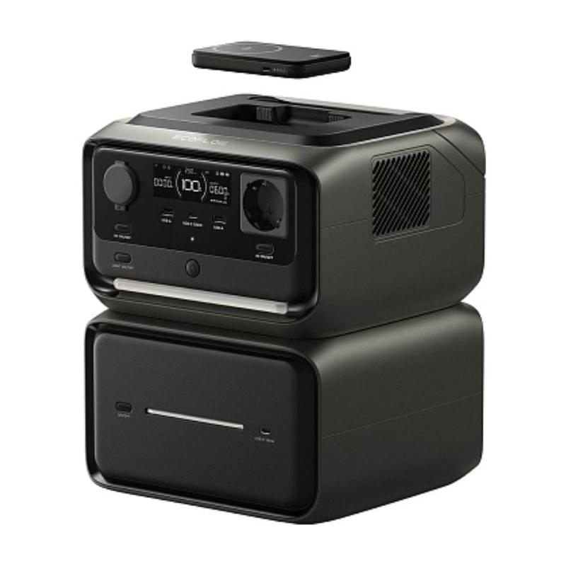 Зарядная станция EcoFlow River 3 Max Plus Wireless EU, 858Wh, 600W (1200W), 220-240V(50Hz/60Hz) - фото #0, Technodom.kz