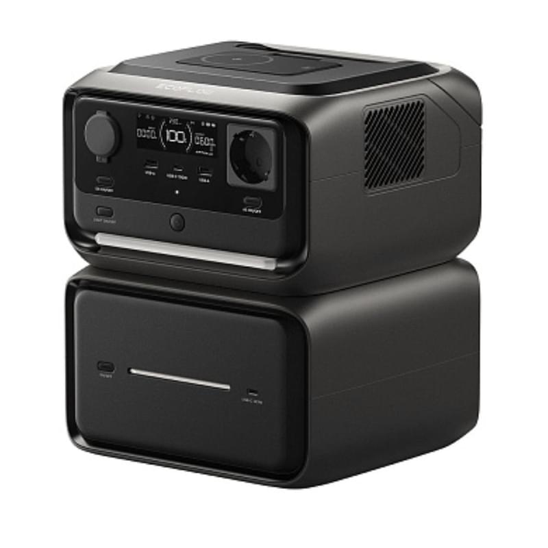 Зарядная станция EcoFlow River 3 Max Plus Wireless EU, 858Wh, 600W (1200W), 220-240V(50Hz/60Hz) - фото #1, Technodom.kz