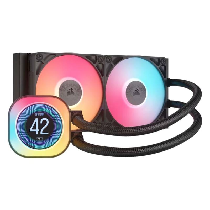 Система жидкостного охлаждения для CPU Corsair iCUE LINK TITAN 240 RX LCD RGB Black [CW-9061022-WW] - фото #0, Technodom.kz