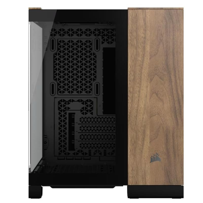 Кейс Corsair 2500X Dual Chamber Black/Walnut Wood MidTower, window, mATX [CC-9011286-WW] - фото #4, Technodom.kz