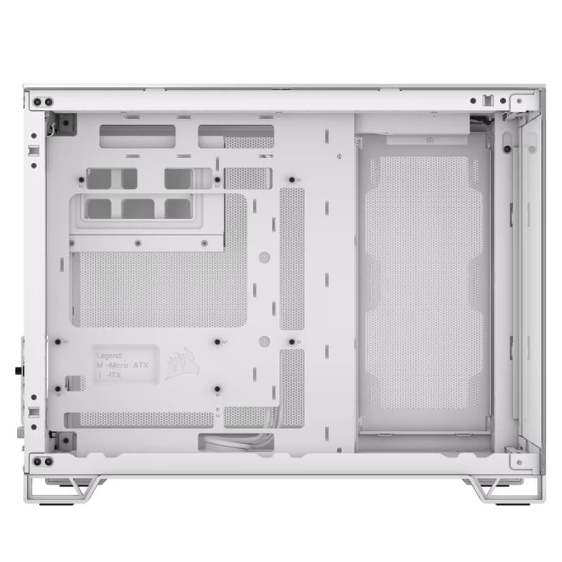 Кейс Corsair 2500X Dual Chamber White/Satin Gray Aluminum MidTower, window, mATX [CC-9011289-WW] - фото #2, Technodom.kz