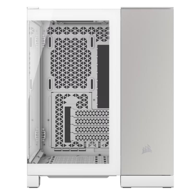 Кейс Corsair 2500X Dual Chamber White/Satin Gray Aluminum MidTower, window, mATX [CC-9011289-WW] - фото #4, Technodom.kz