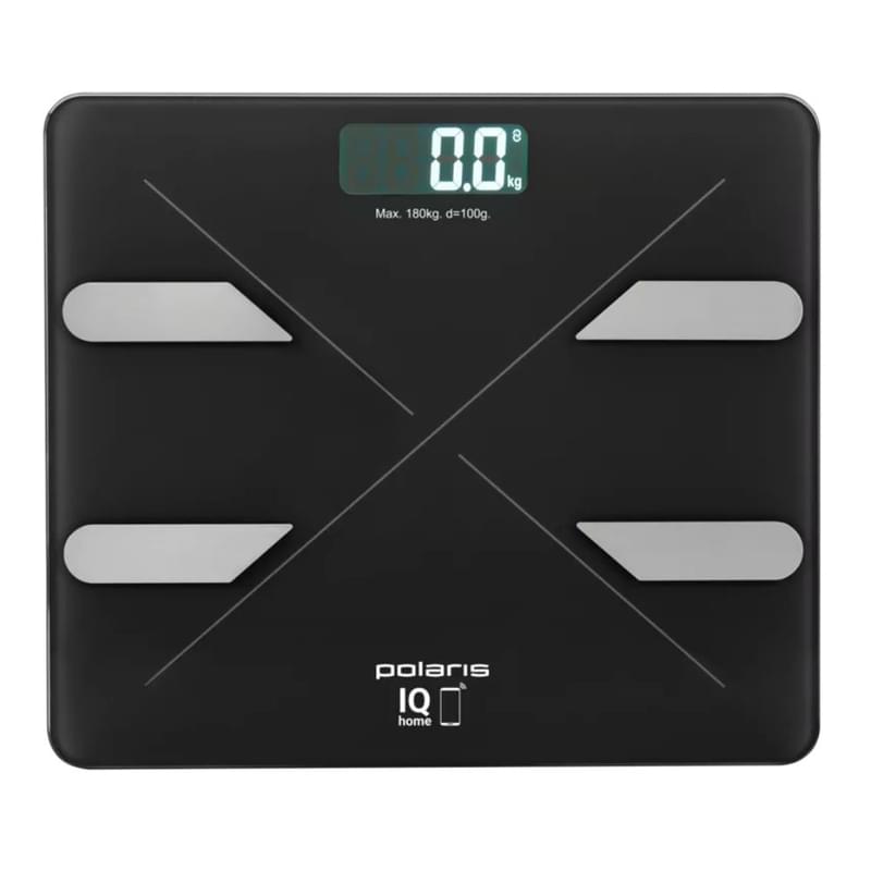 Диагностикалық таразы Polaris PWS-1898 IQ Home, қара түсті - фото #1, Technodom.kz