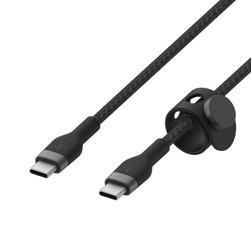 Belkin USB-C - USB-C, 1M кабелі, бекіткіші бар өрімделген, Қара (CAB011BT1MBK) - фото #3, Technodom.kz Belkin USB-C - USB-C, 1M кабелі, бекіткіші бар өрімделген, Қара (CAB011BT1MBK) - фото #3, Technodom.kz